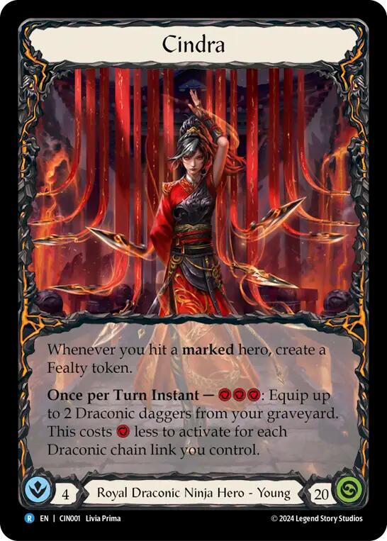Cindra [CIN001] (The Hunted Cindra Blitz Deck) Rainbow Foil