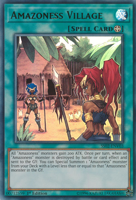 yugioh new amazoness cards Amazoness Village [SS02-ENV03] Ultra Rare – CardboardDiamonds
