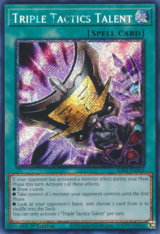 Triple Tactics Talent [RA01-EN063] Platinum Secret Rare