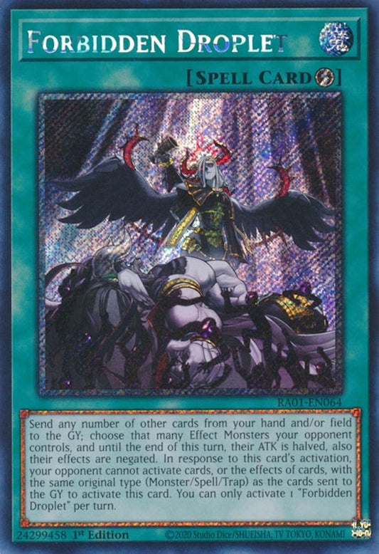 Forbidden Droplet [RA01-EN064] Platinum Secret Rare