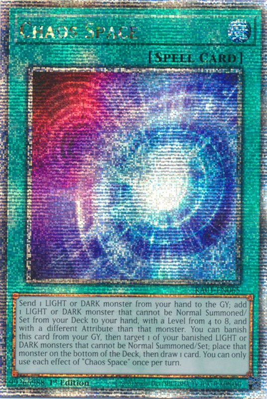 Chaos Space [RA01-EN065] Quarter Century Secret Rare