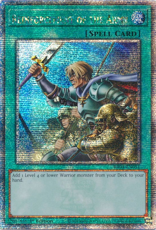 Reinforcement of the Army [RA01-EN051] Quarter Century Secret Rare