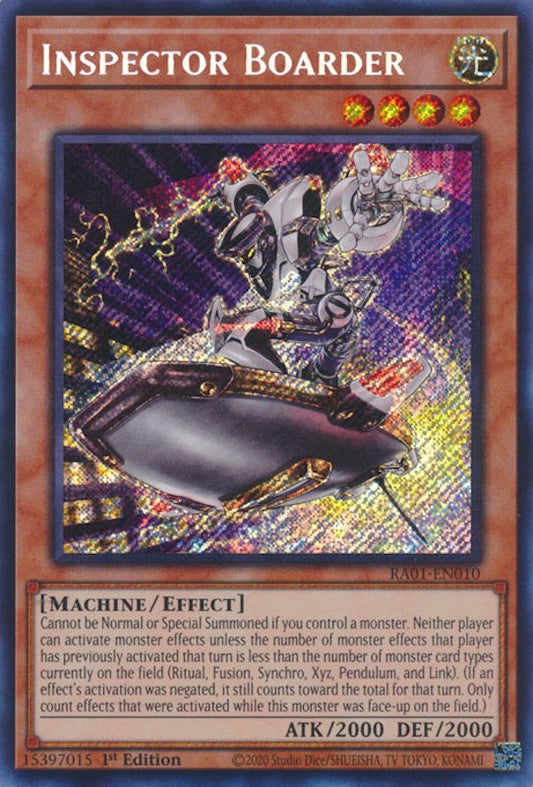 Inspector Boarder [RA01-EN010] Secret Rare