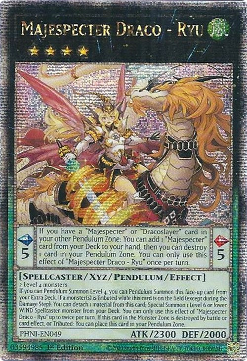 Majespecter Draco - Ryu [PHNI-EN049] Quarter Century Secret Rare