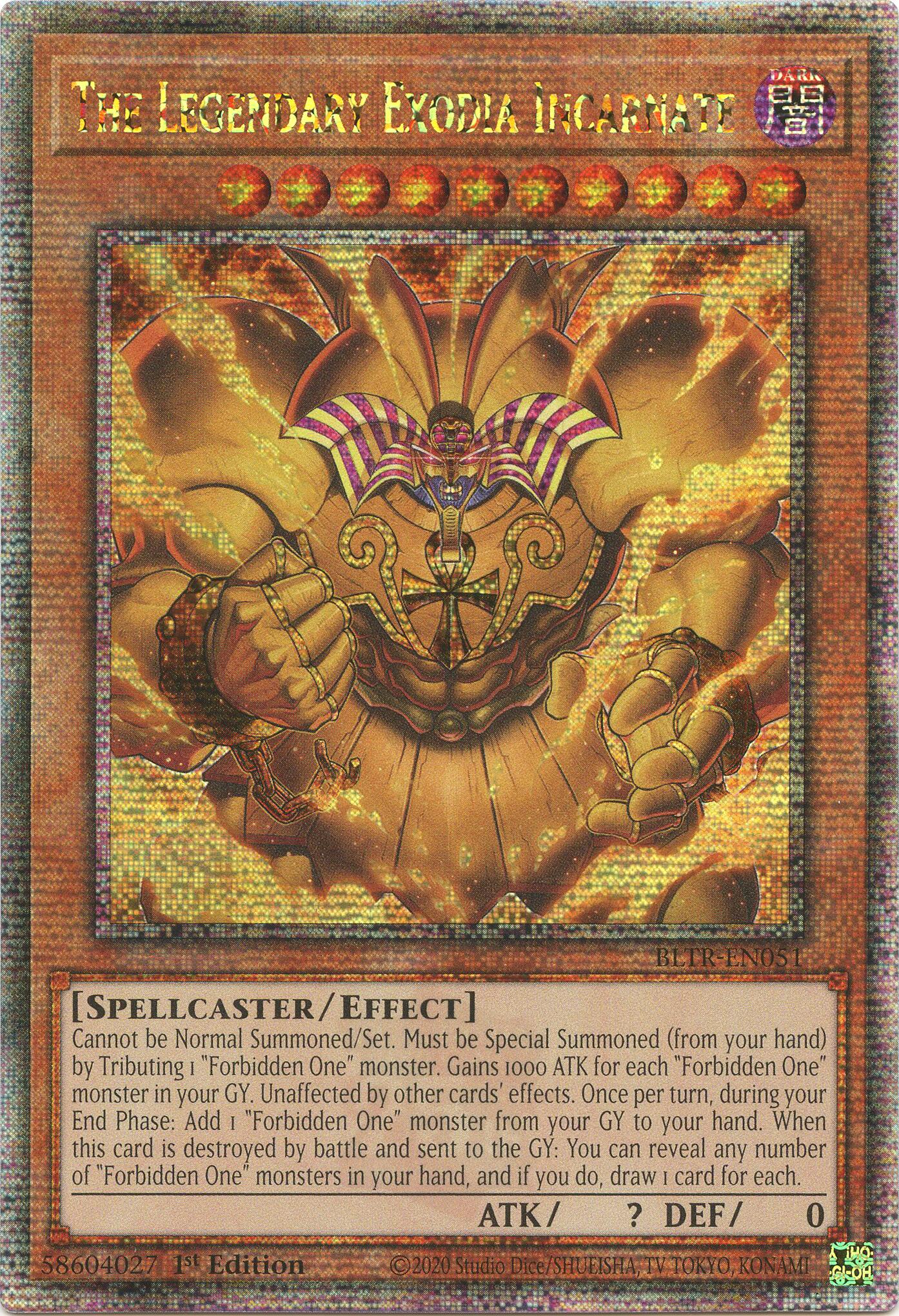 The Legendary Exodia Incarnate (Quarter Century Secret Rare) [BLTR-EN051] Quarter Century Secret Rare