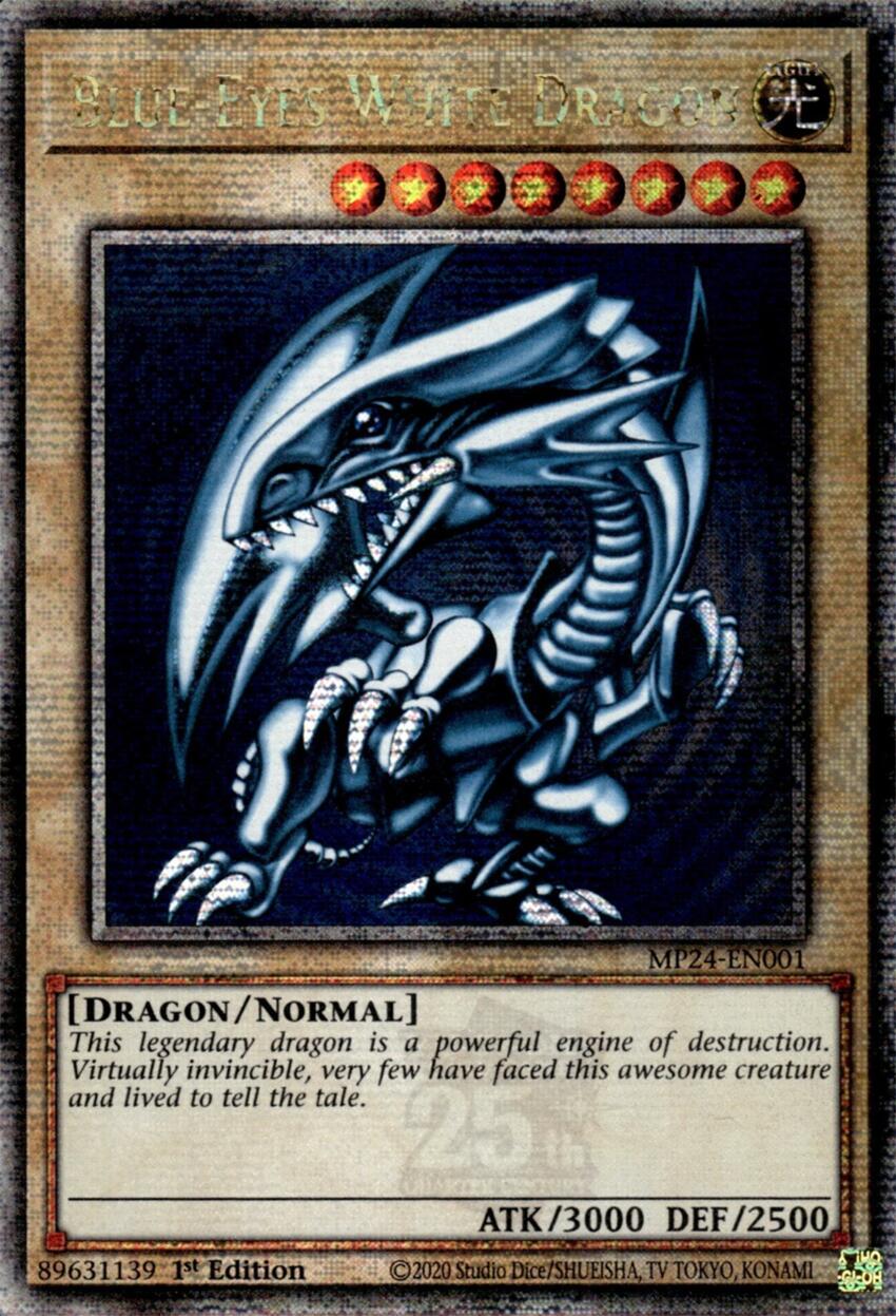 Blue-Eyes White Dragon [MP24-EN001] Quarter Century Secret Rare