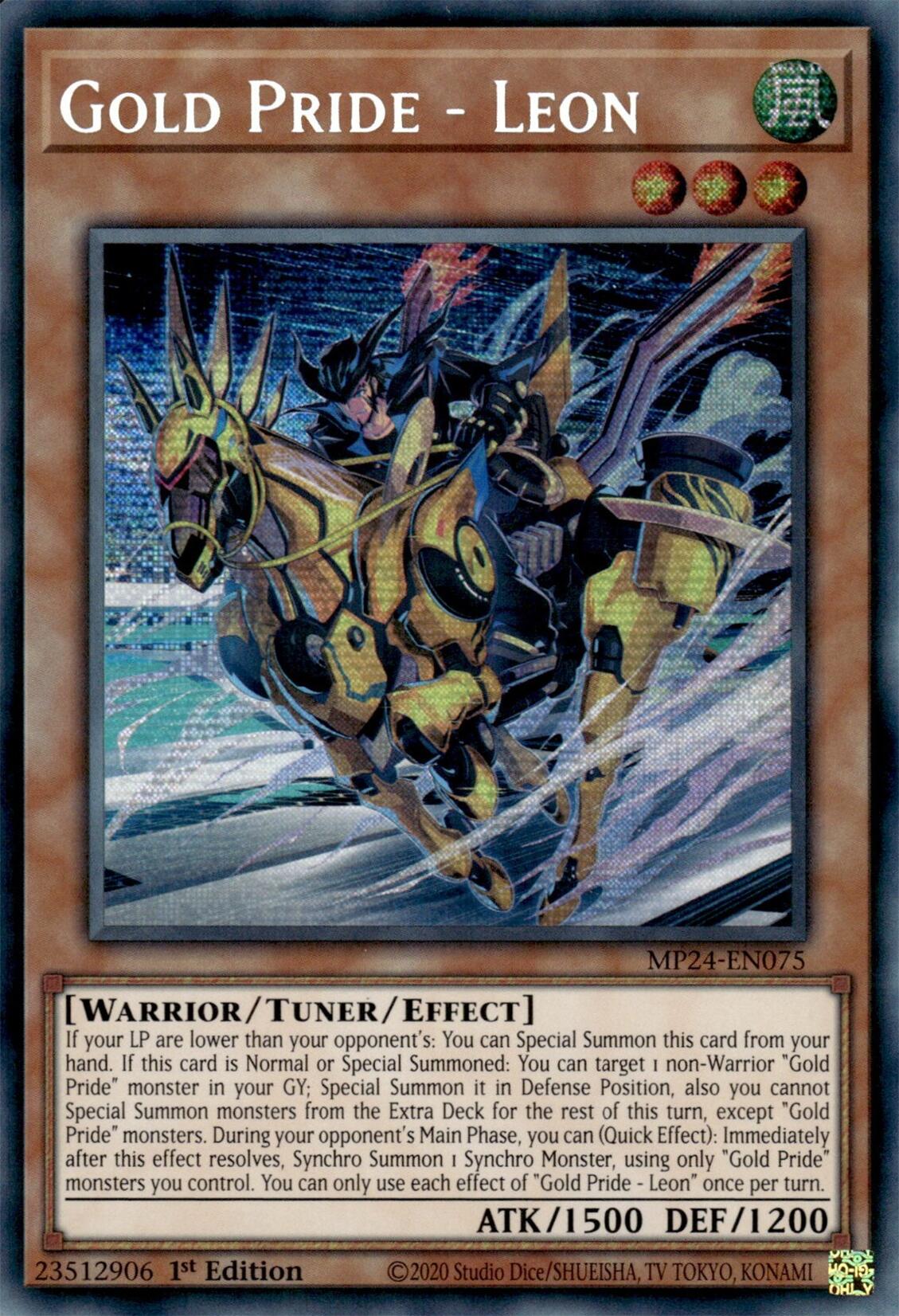 Gold Pride - Leon [MP24-EN075] Prismatic Secret Rare