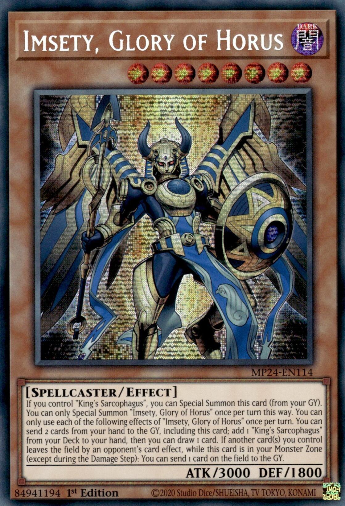 Imsety, Glory of Horus [MP24-EN114] Prismatic Secret Rare