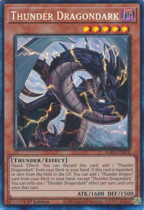 Thunder Dragondark (CR) [RA03-EN018] Prismatic Collector's Rare