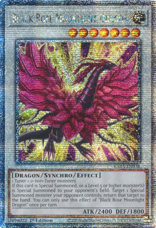 Black Rose Moonlight Dragon (Quarter Century Secret Rare) [RA03-EN038] Quarter Century Secret Rare