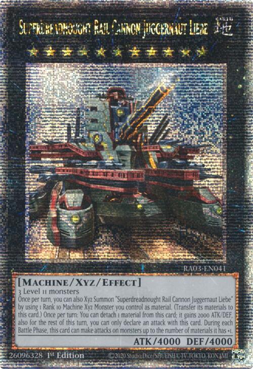 Superdreadnought Rail Cannon Juggernaut Liebe (Alternate Art) (Quarter Century Secret Rare) [RA03-EN041] Quarter Century Secret Rare