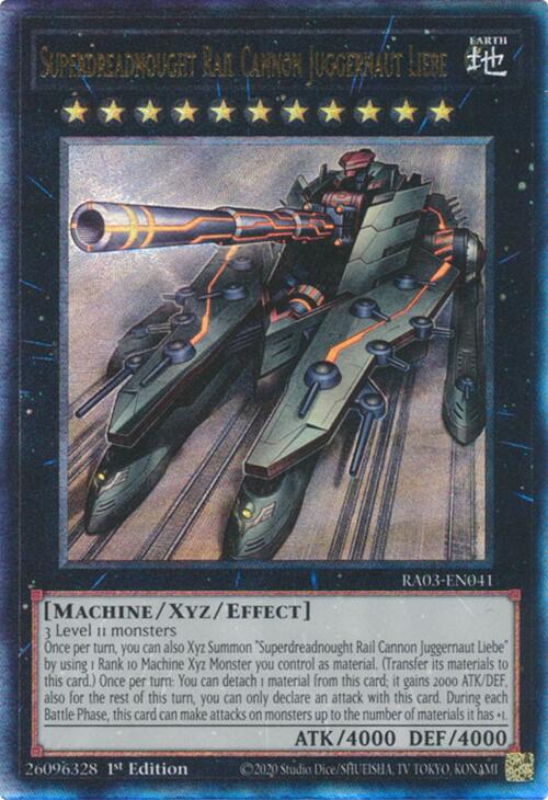 Superdreadnought Rail Cannon Juggernaut Liebe (UTR) [RA03-EN041] Prismatic Ultimate Rare