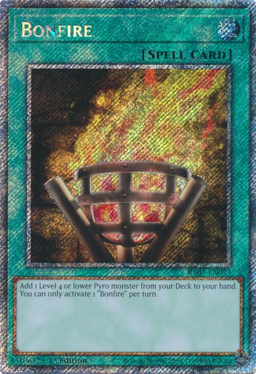 Bonfire (Platinum Secret Rare) [RA03-EN073] Platinum Secret Rare