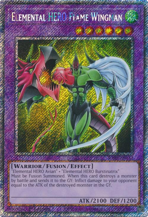 Elemental HERO Flame Wingman (Platinum Secret Rare) [RA03-EN152] Platinum Secret Rare