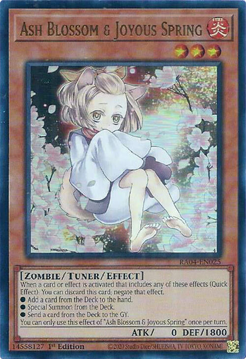 Ash Blossom & Joyous Spring (Alternate Art) [RA04-EN025] Ultra Rare