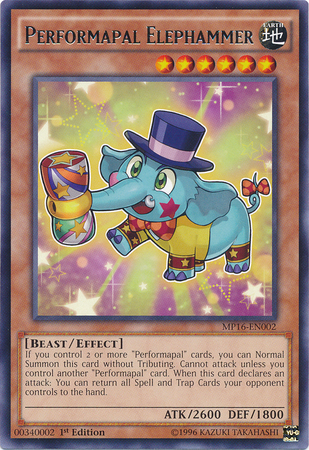 Performapal Elephammer [MP16-EN002] Rare