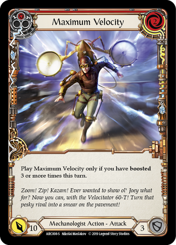 Maximum Velocity [ARC008-S] (Arcane Rising)  1st Edition Rainbow Foil