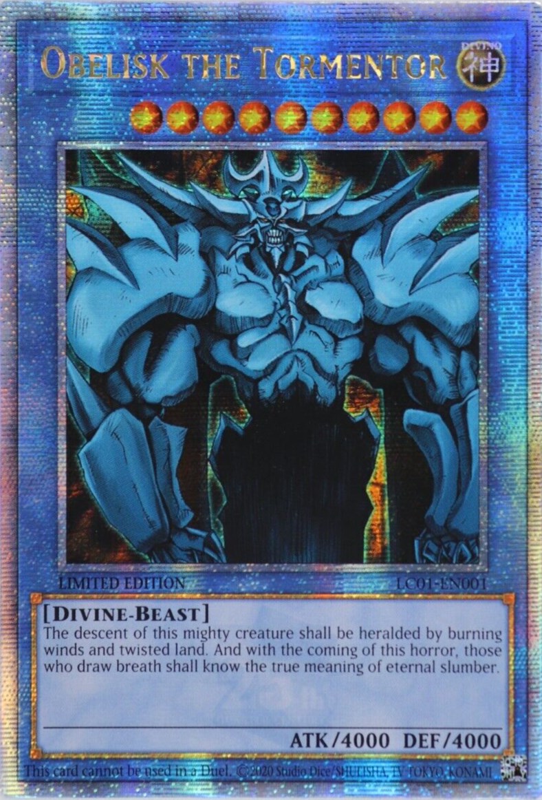 Obelisk the Tormentor (25th Anniversary) [LC01-EN001] Quarter Century Secret Rare