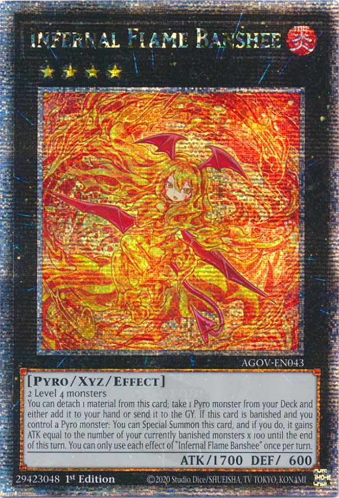 Infernal Flame Banshee (Quarter Century Secret Rare) [AGOV-EN043] Quarter Century Secret Rare