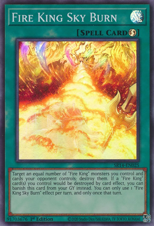 Fire King Sky Burn [SR14-EN025] Super Rare