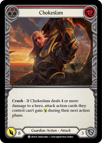 Chokeslam (Red) [CRU035] (Crucible of War)  1st Edition Rainbow Foil