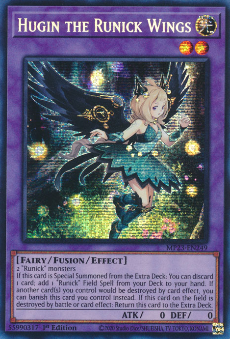 Hugin the Runick Wings [MP23-EN249] Prismatic Secret Rare