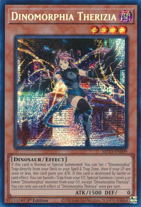 Dinomorphia Therizia [MP23-EN009] Prismatic Secret Rare