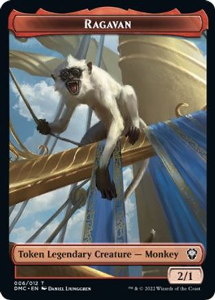 Ravagan // Treasure Double-sided Token [Dominaria United Commander Tokens]