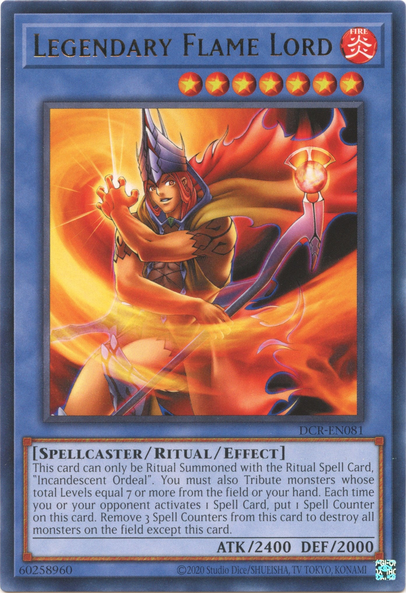 Legendary Flame Lord (25th Anniversary) [DCR-EN081] Rare